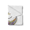 thumbnail image 2 of Japanese Dragon Soft Flannel Fleece Throw Blanket, Far Eastern Beast Fiery Monster with Scales Fangs and Tail, Cozy Plush for Indoor and Outdoor Use, 60" x 80", Grey Violet Yellow, by Ambesonne, 2 of 5
