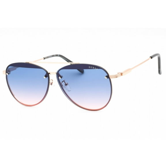 Guess Factory Blue Gradient Pilot Ladies Sunglasses GF0386 28W 63