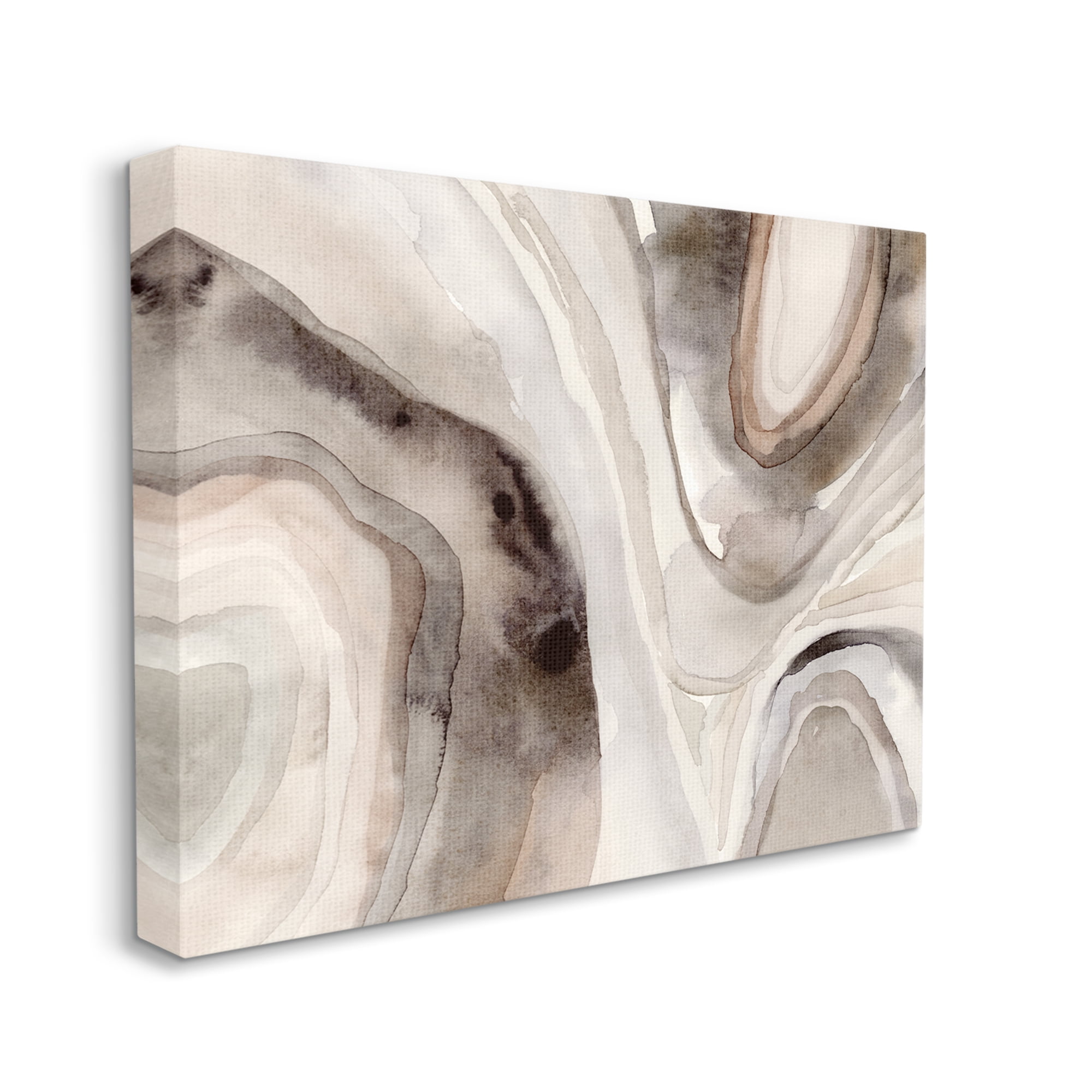 Stupell Industries Abstract Geode Watercolor Abstract Painting Gallery Wrapped Canvas Art Print Wall Art, 20 x 16