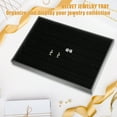 thumbnail image 3 of 1 Pcs Velvet Earring Jewelry Tray Stackable Tray Showcase for Rings Earrings Black, 3 of 6