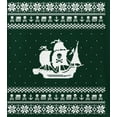 thumbnail image 4 of Pirate Ship Adult Green Crew Neck Sweatshirt, 4 of 6