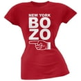 thumbnail image 1 of New York Bozo Pointing Left Red Soft Juniors T-Shirt, 1 of 1