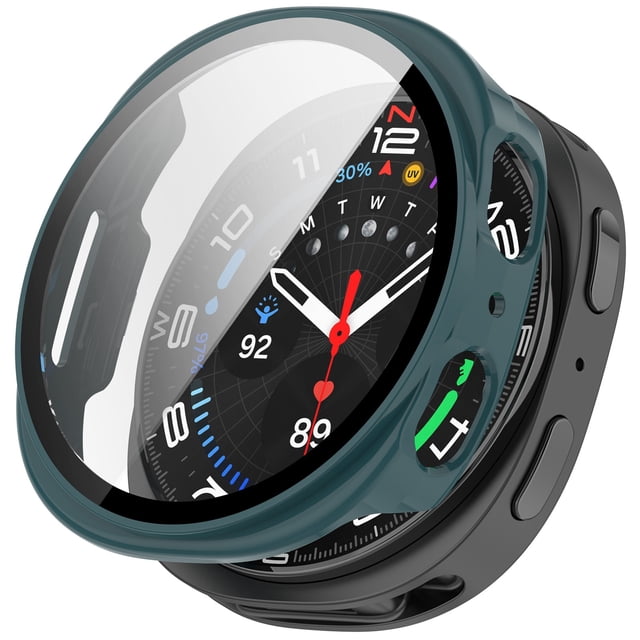 Dsscvnef Galaxy Watch 8 40 Mm Screen Protector with PC Tempered Glass Full Coverage Scratch Shockproof Protective Cover for Smartwatch Accessories
