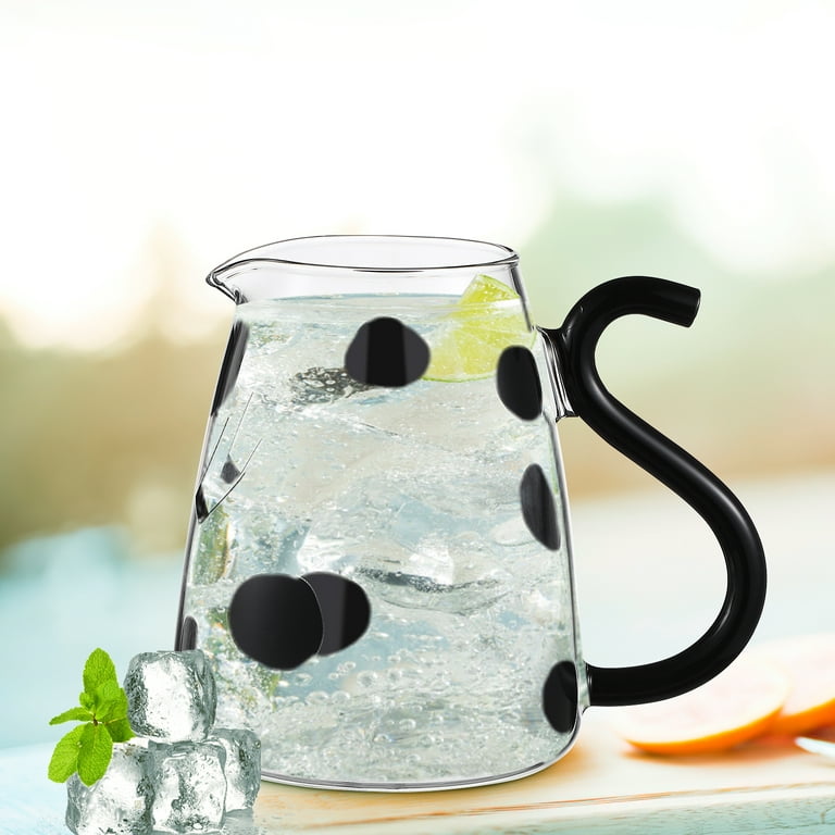 Cartoon Kettle with Cup Lovely Cow Shape Glass Kettle Tea Pot