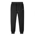 thumbnail image 1 of Bigersell Stretch Ripped Skinny Pants Full Length Pants Men's Lamb Casual Trousers And Trousers Plus Velvet Thick Solid Color Running Fitness Sports Pants Ladies Straight-Leg Pants, 1 of 7