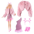 thumbnail image 2 of Ropa de moda para muñecas XUQIANG Barbie Abrigo de felpa de piel 1/6, 2 of 5
