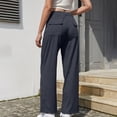thumbnail image 2 of AUNVITO Women's Corduroy Pants with Pocket and Elastic Waist Casual and Comfortable Style, 2 of 5