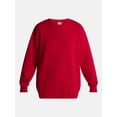 thumbnail image 5 of No Boundaries Oversized Fleece Sweatshirt with Long Sleeves, Women's Sizes XXS-4X, 5 of 5
