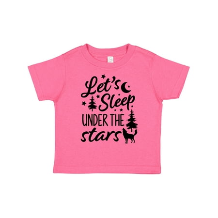 

Inktastic Adventure Let s Sleep Under the Stars with Moon and Wolf Gift Toddler Boy or Toddler Girl T-Shirt
