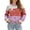 Pink, variant on Womens Fall Trendy Striped Cardigan Sweaters Ruffle Sleeve Button Up Loose Color Block Sweater Coats(Navy,S)