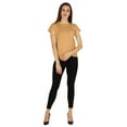 thumbnail image 2 of Inkmeso Solid Short Sleeve Basic T-Shirt For Womens Patch Pocket Casual Summer Basic Top, 2 of 7