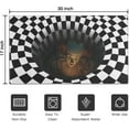 thumbnail image 6 of Festive 3D Illusion Funny Prank Pattern Kitchen Mat Halloween Door Mats Indoor Ghost Plaid Floor Mat Kitchen Rug Buffer Anti-Slip Scraping Sand Absorb Sewer Clown Kitchen Mat Witch Doormat 30" X 17", 6 of 6