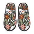 thumbnail image 1 of Balery Rabbits on Floral Pantuflas de Casa de Felpa Silenciosas con Diseño Estampado, Zapatillas Cómodas Antideslizantes de Algodón para Interior-Large, 1 of 8
