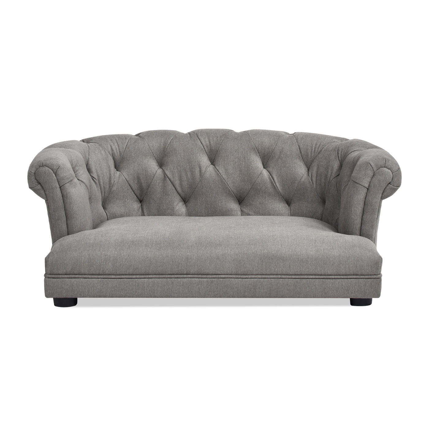 36.5" Chesterfield Dog Sofa Bed, Medium, Uptown Gray Stain Resistant