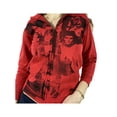 thumbnail image 2 of Women Zip Up Hoodie Y2k Aesthetic Sweatshirts Top 90s Vintage Graphic Face Portrait Top Streetwear, 2 of 6