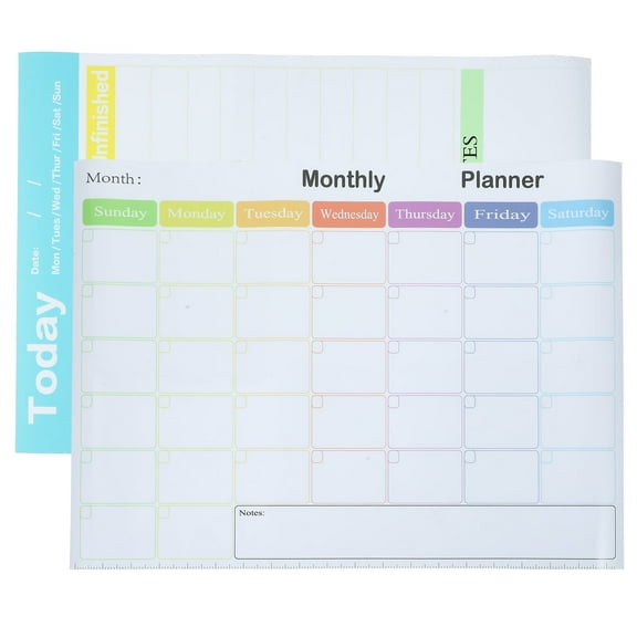 PENIKOKO 2Pcs Daily Planner Whiteboard for Home and Office 15.7x12.6x0.04in