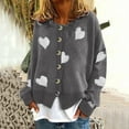 thumbnail image 2 of Vedolay Womens Sweaters Knit Long Cardigan Open Front Button Sweater Outerwear with Pockets Gray,S, 2 of 2
