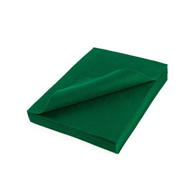 High Quality Craft Felt Sheet 9" x 12" 25 pcs, Kelly Green Walmart
