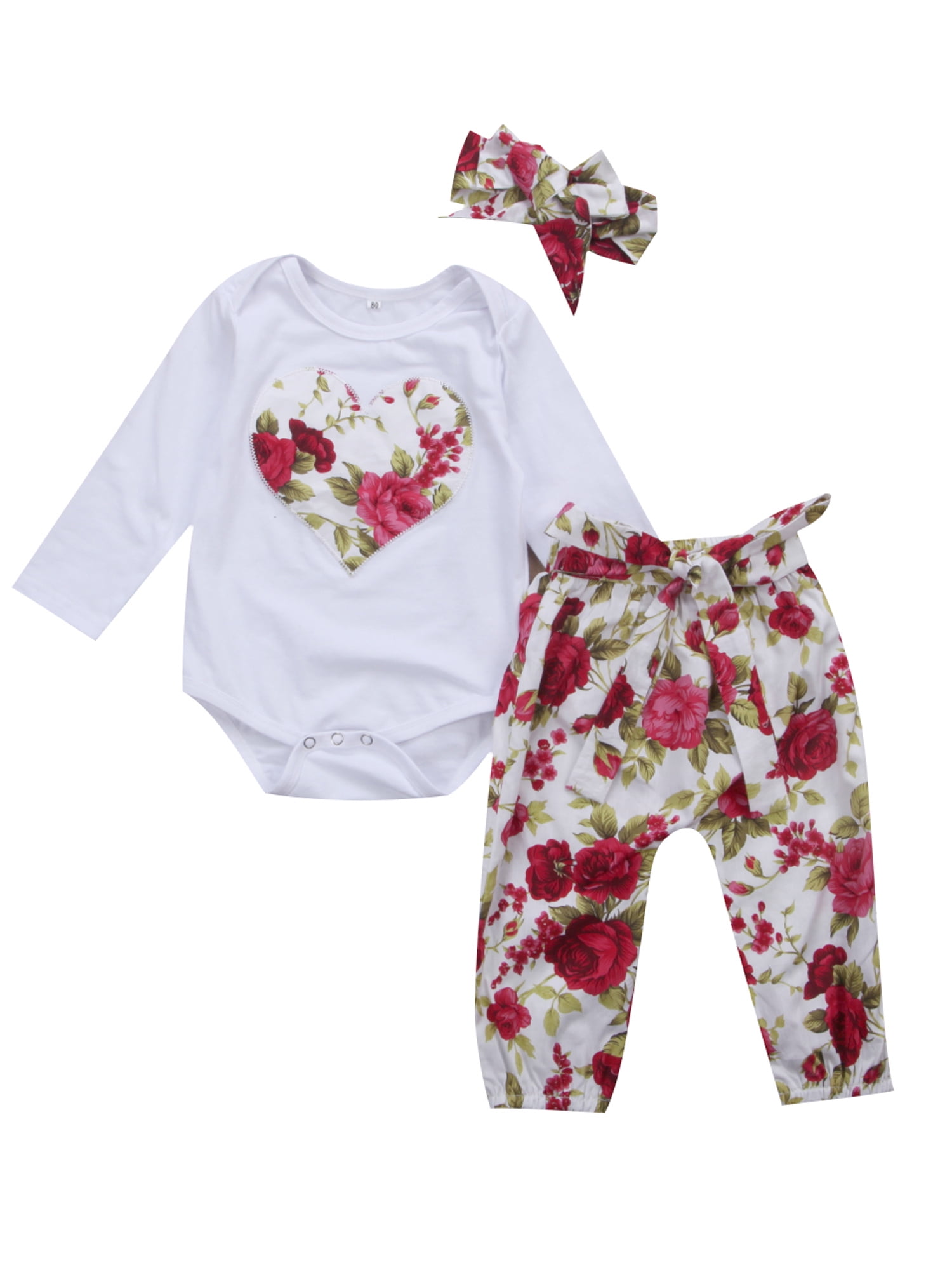 peach print baby clothes