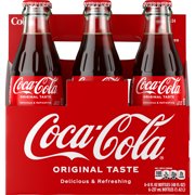 Coca-Cola Soda Pop Glass Bottles, 8 fl oz, 6 Pack