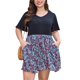 thumbnail image 1 of Romper Keluummi de verano de talla grande para mujer con mangas onduladas, 1 of 8