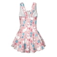 thumbnail image 4 of Xoenoiee Rabbit Bunny Egg Floral Leaves Print Girls One Piece Swimsuits Easter Sleeveless Bathing Suit for Kids Hawaiian Swimwear Tankini with Skirt Swim Dress, Size 3-4 Years, 4 of 7