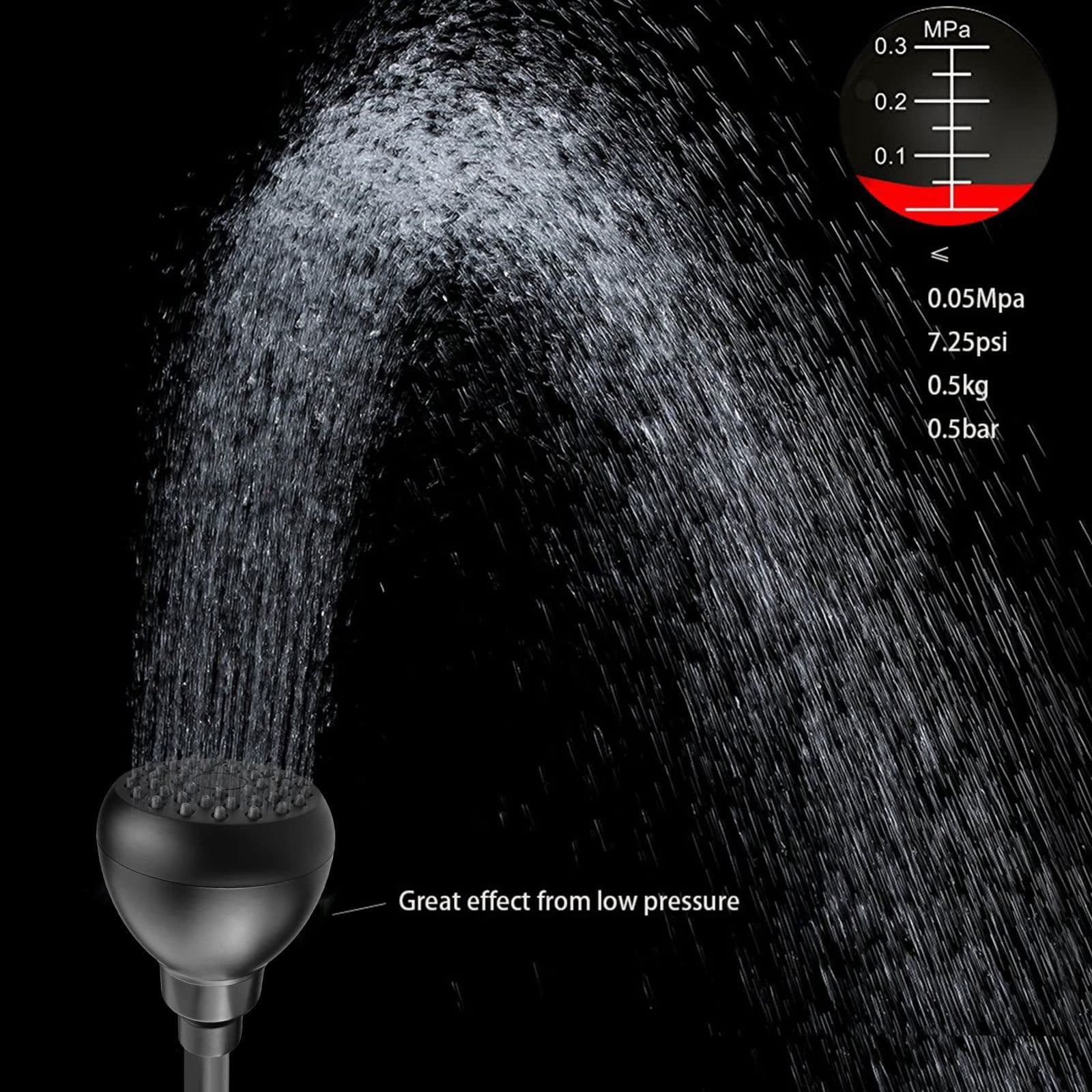 High Pressure Shower Head - Powerful Bathroom Pressure Boosting Showerhead - Perfect Universal Replacement for Rain Shower Heads