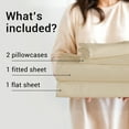 thumbnail image 2 of Hitime 4PC Bamboo King Sheet Set, Deep Pocket Fit 16", Breathable Super Soft Luxury Hotel Style Home Decor King Size Sheet Set, Gift for Women, Men - 2 Pillowcases, 1 Flat Sheet, 1 Fitted Sheet, 2 of 9