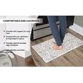 thumbnail image 6 of J&V TEXTILES Oversized 20"x39" Anti-Fatigue Embossed Floor Mat TUSCAN FLEUR CREAM, 6 of 7