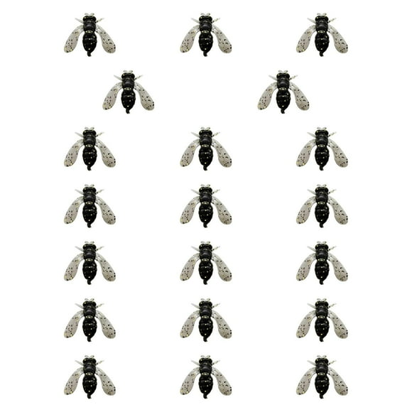 Almencla 20Pcs Fly Fishing Flies High Simulation with Hook for Salmon Snapper Sunfish Small