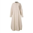 thumbnail image 3 of ZANZEA Women Full Sleeve Buttons-Up Long Dress Blouse Shirts Dresses, 3 of 10