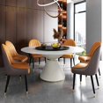 thumbnail image 4 of Postmodern White Dining Table Rock Board Nordic 2021 New Light Luxury High-end Round Dining Table Interior Furniture My Lux Decor Round, 4 of 12