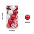 thumbnail image 3 of Christmas Tree Decorations 6cm Red And White Pumpkin Combination Christmas Ball 20 Pcs Hanging Decorations Hanging Christmas Decoration Dress Up, 3 of 7