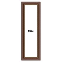 8x33 Copper and Brown Real Wood Picture Frame Width 2 inches | Interior Frame Depth 0.5 inches |