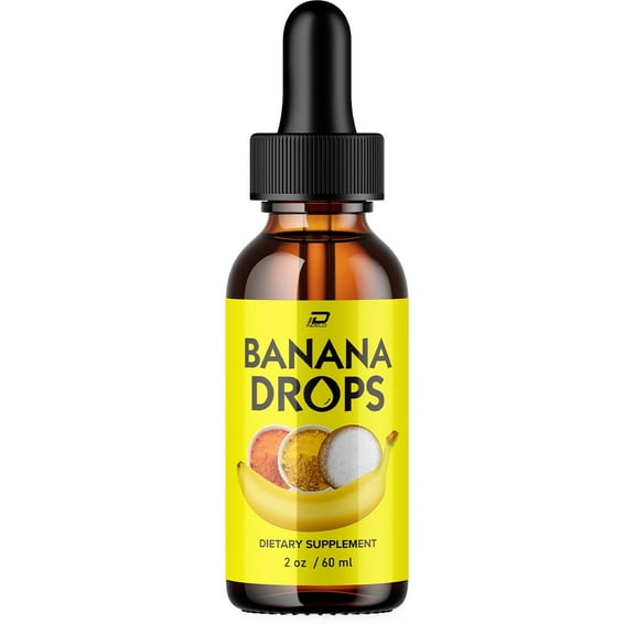 Banana Drops Maximum Strength - Liquid Formula, Extra Strength, 1 Month Supply
