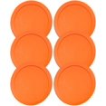thumbnail image 1 of Couvercles pour Pyrex et Anchor Contenants Ronds en Verre (2 Tasses, Orange-6PK), 1 of 2