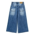 thumbnail image 2 of KIDSCOOL SPACE Girls Flare Jeans,Little Big Girl Ripped Wide Leg Summer Denim Pants,12-13 Years, 2 of 6