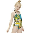 thumbnail image 5 of Simpsons Girl's One-Piece Swimsuit Bathing Suit Soft Stretchy Children's Swimwear Swim Attire for Vacation 12-14Y(170cm), 5 of 8