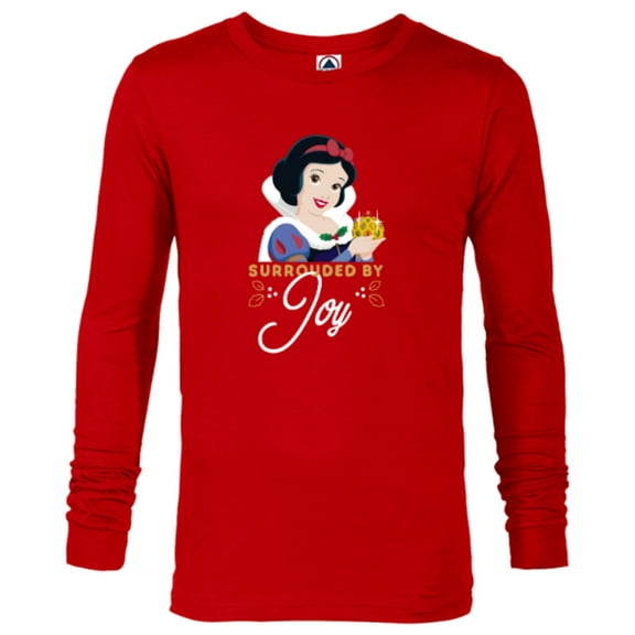 Disney Princess Snow White Surrounded by Joy Holiday Standard - Long Sleeve T-Shirt for Men – Customized-New Red