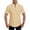 N Beige, variant on iOPQO mens shirts Men Summer Solid Stand Collar Short Sleeve Casual Loose Shirt Top polo shirts for men N Beige 5XL