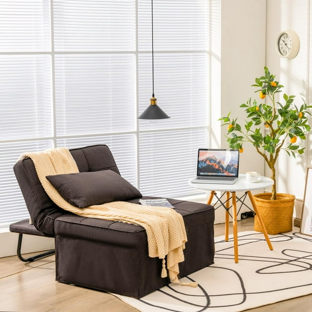 Convertible top bed chair