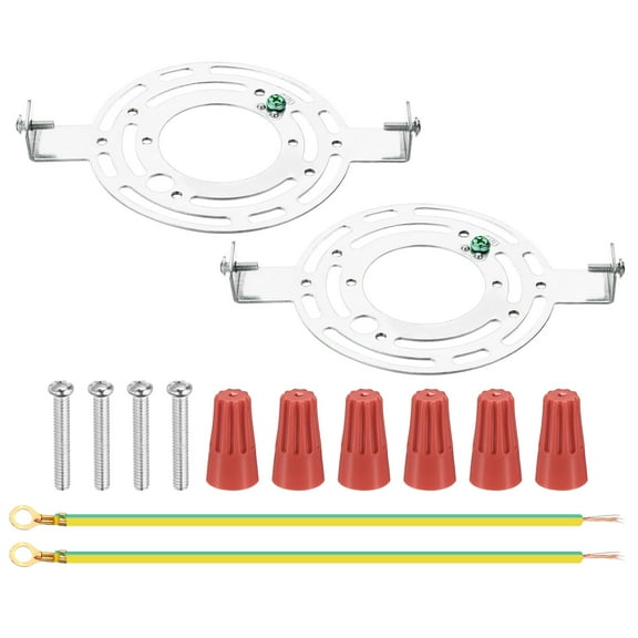 Uxcell 145mm (5.71") Universal Light Fixture Mounting Bracket Kit, Light Crossbar Round Ceiling Plate with Screw 2 Set
