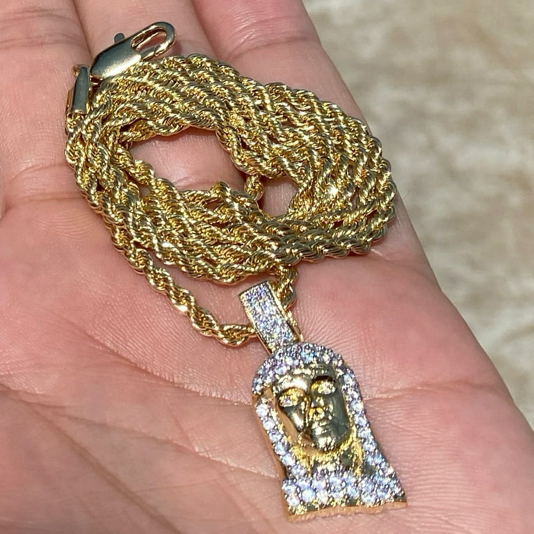 Rope chain with jesus hotsell piece