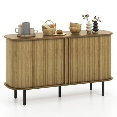 47" Sideboard Buffet Cabinet with Adjustable Shelves for Kitchen Dining Room Living Room Entryway