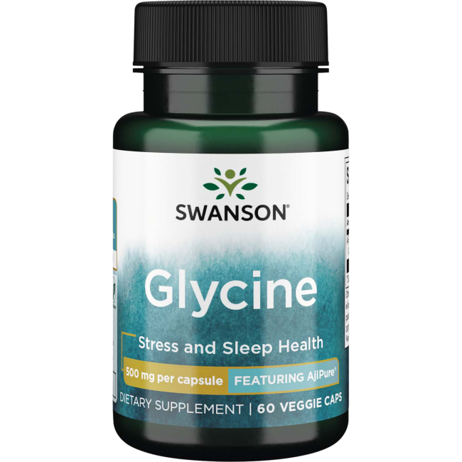Swanson Ajipure Glycine, Pharmaceutical Grade 500 mg 60 Veggie Capsules - Walmart.com - Walmart.com