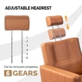 thumbnail image 3 of KtaxonHydraulic Barber Chair, 330 lbs  Heavy Duty Capacity Reclining Salon Stool, Brown Leather, 3 of 9