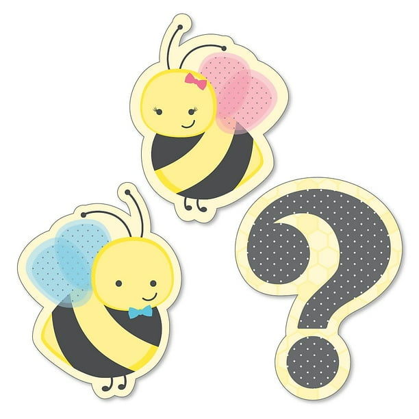 What Will It Bee Diy Shaped Gender Reveal Cut Outs 24 Count Nbsp Walmart Com