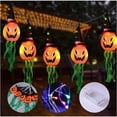 thumbnail image 6 of LIRWS Halloween Decorations, 11.5ft Battery Operated 5 LED Halloween Lights , Hanging Lighted Pumpkin Wizard Hat Decoration for Indoor Outdoor Home Halloween Decorations 5pcs Yellow, 6 of 8