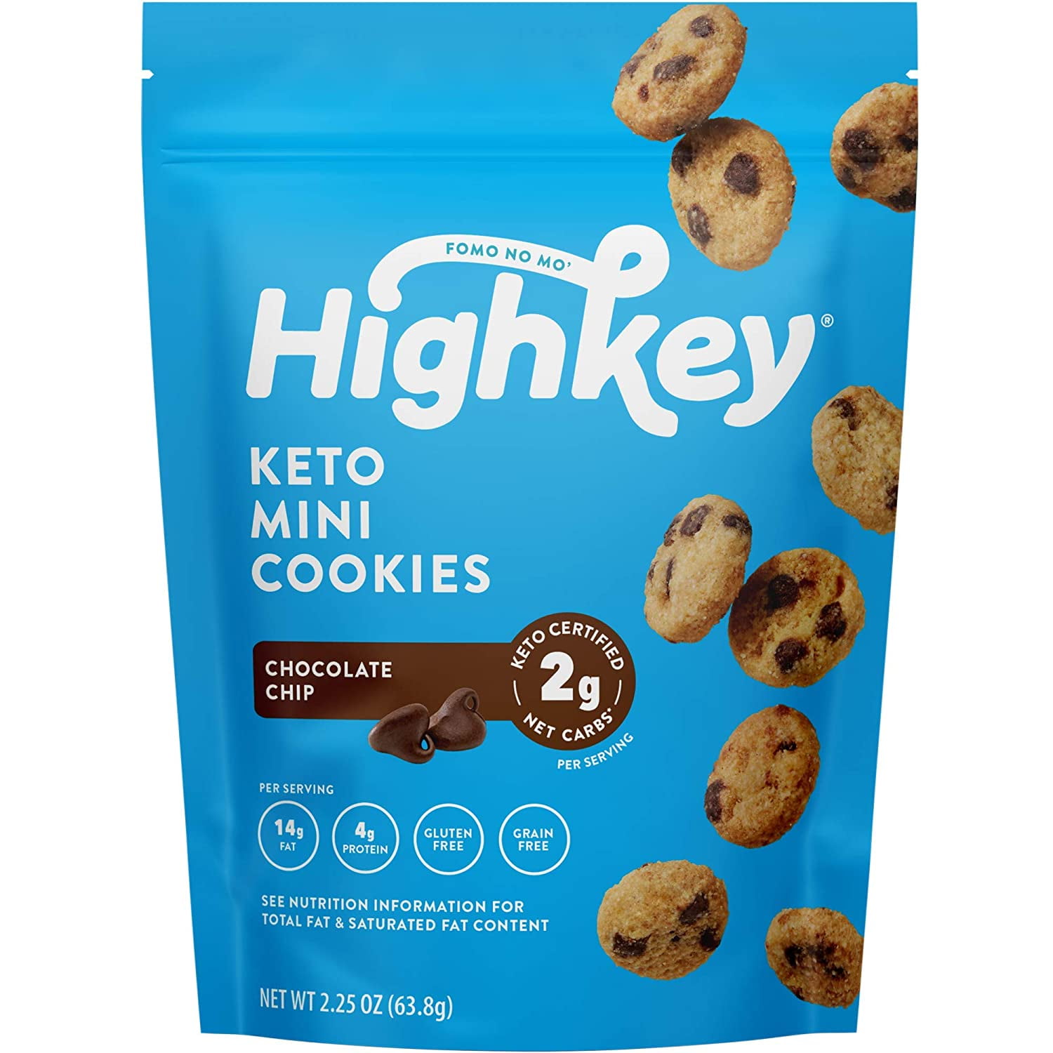 Highkey Snacks Keto Food Low Carb Snack Cookies Chocolate Chip 3 Pack Gluten Free No Sugar Added Healthy Diabetic Paleo Dessert Sweets Diet Foods Walmart Com Walmart Com