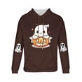 thumbnail image 5 of Yusimy Men's Hooded Sweatshirt Halloween Ghost Print Fleece-Lined Pocket Drawstring Long Sleeve Streetwear Cozy Winter Pullover, 5 of 5